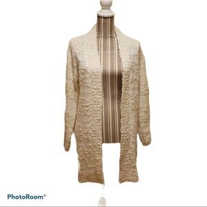 𝅺MESH and lace white Cardigan. Small